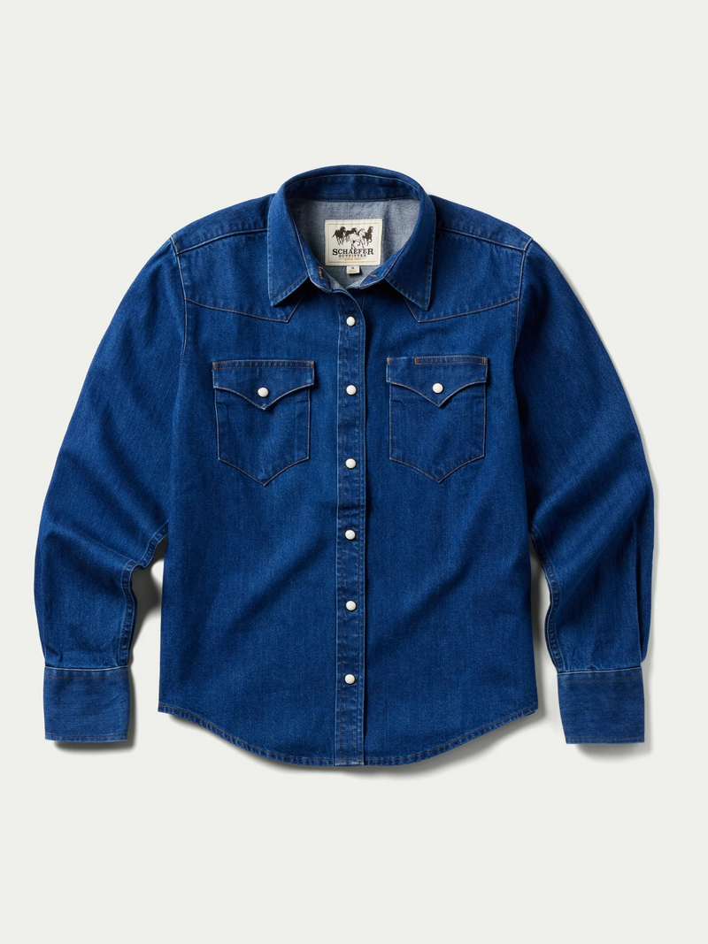 Women's Western Denim Pearl Snap