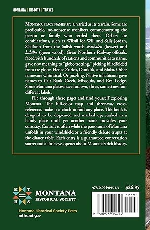 Montana Place Names from Alzada to Zortman