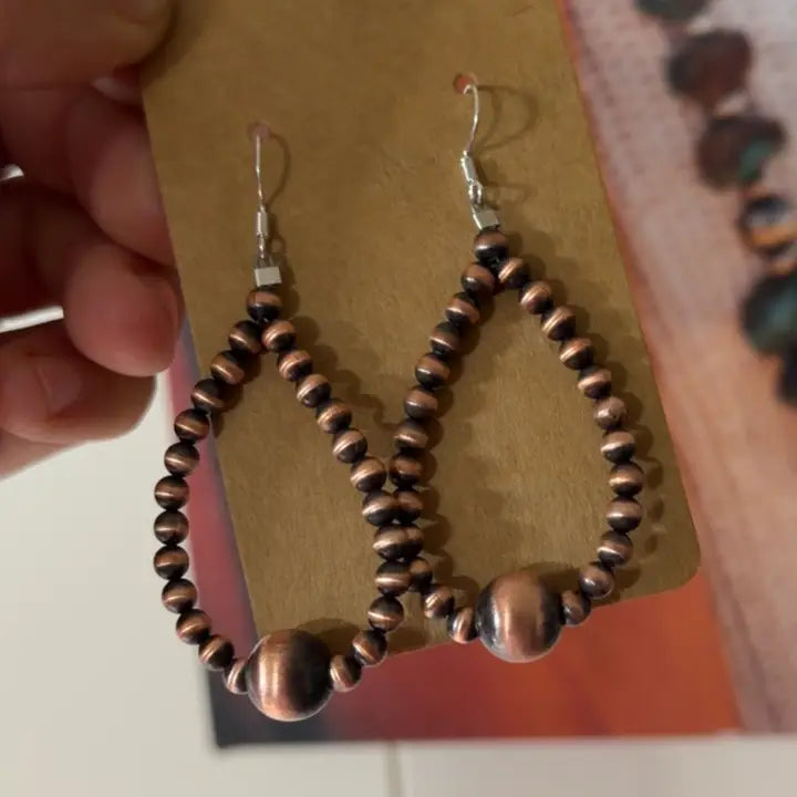 Copper Pearl Earrings