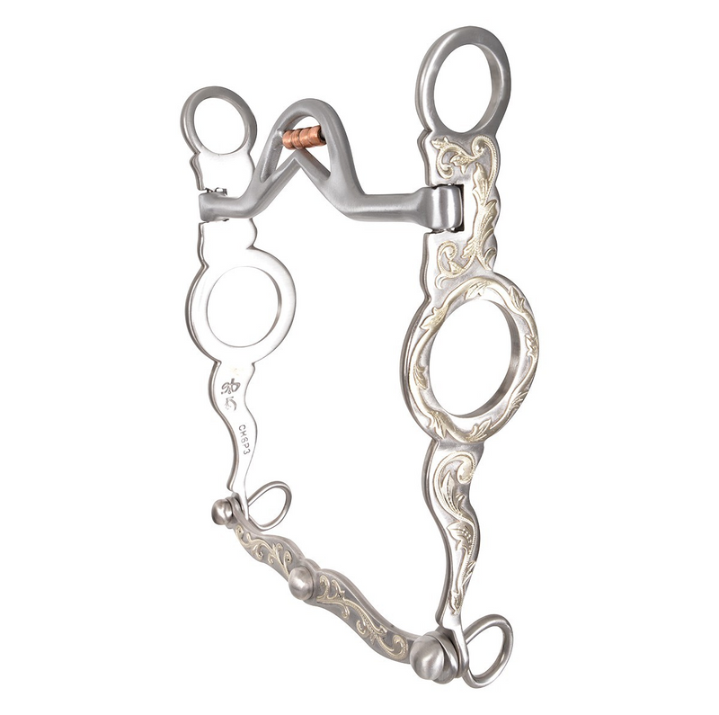 Headsetter Shank Cowhorse Bit with Port Roller