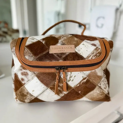 Large Cowhide Toiletry Bag