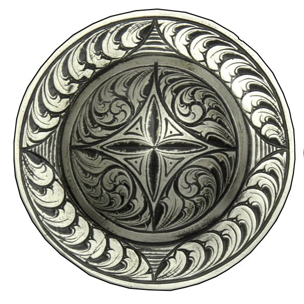 JWP Center Cross Bronze Loop Back Concho