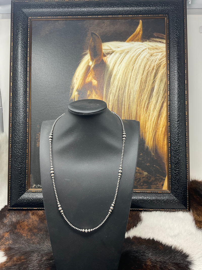 3-6mm Graduated Navajo Pearl Necklace