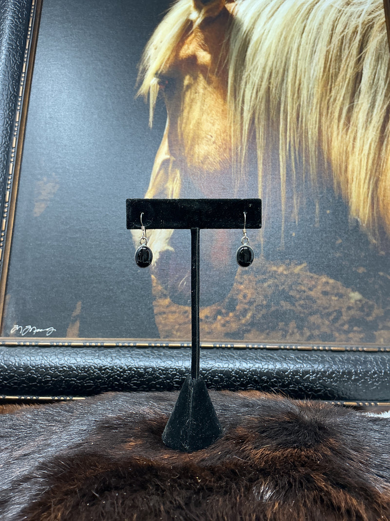Black Onyx Dangle Earrings