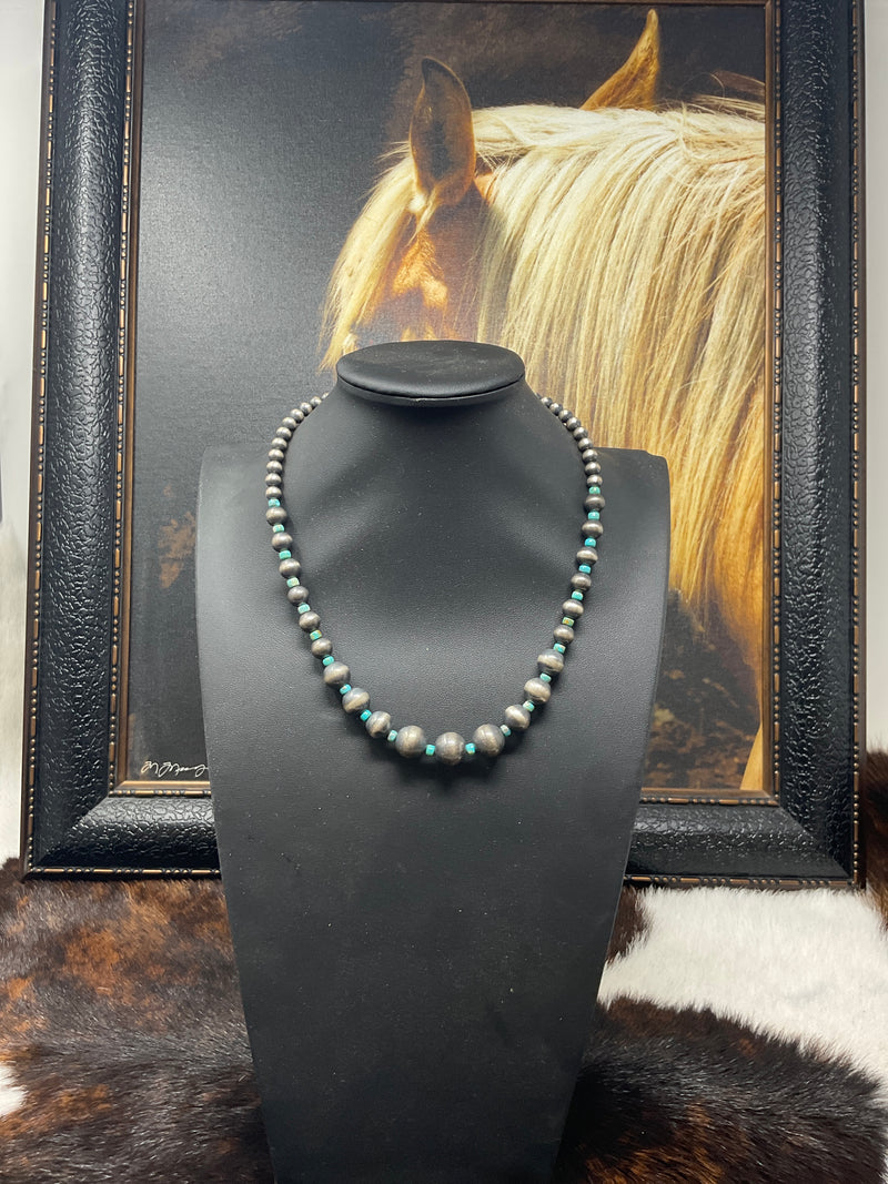 Navajo Pearl 6-8mm with Turquoise
