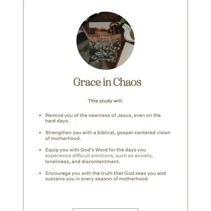 Grace in Chaos - 5 Week Bible Study
