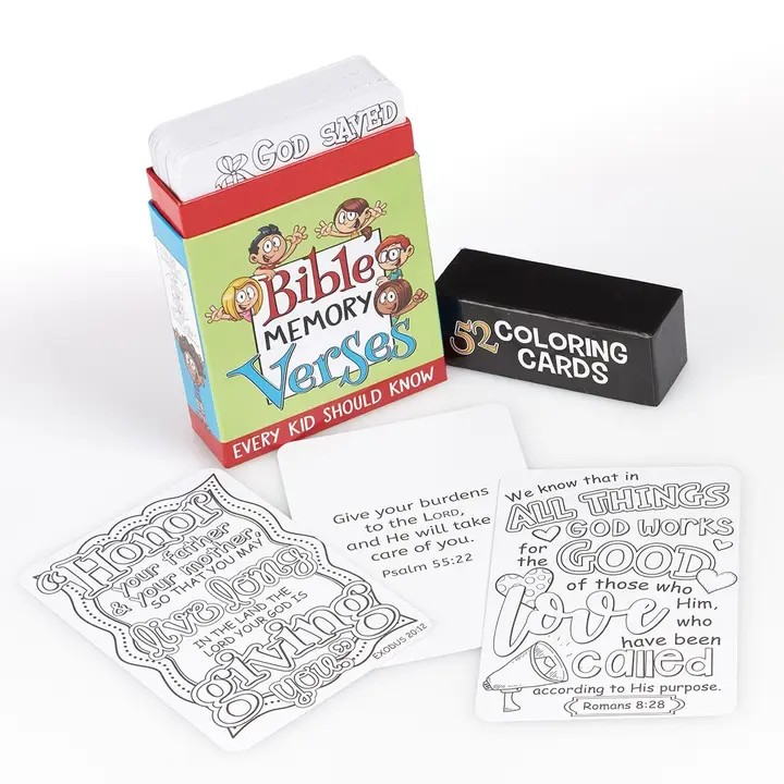 52 Coloring Cards-Bible Memory Verses