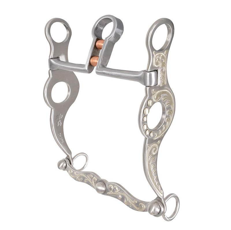 Responder Shank Cowhorse Bit with Keyhole Double Roller