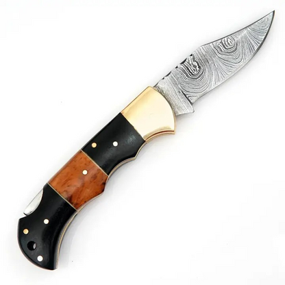 Handcrafted Damascus Skinner Knife w/Sheath