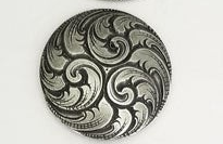JWP Horseshoe Brand Swirls Screw Back Concho
