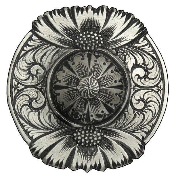 JWP Floral Bronze Loop Back Concho