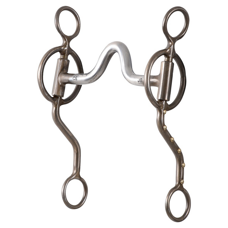 Joe Beaver Loose Cheek Shank Roping Bit with High Port