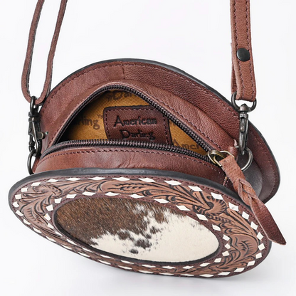 Canteen Hair On Tooled Leather Purse