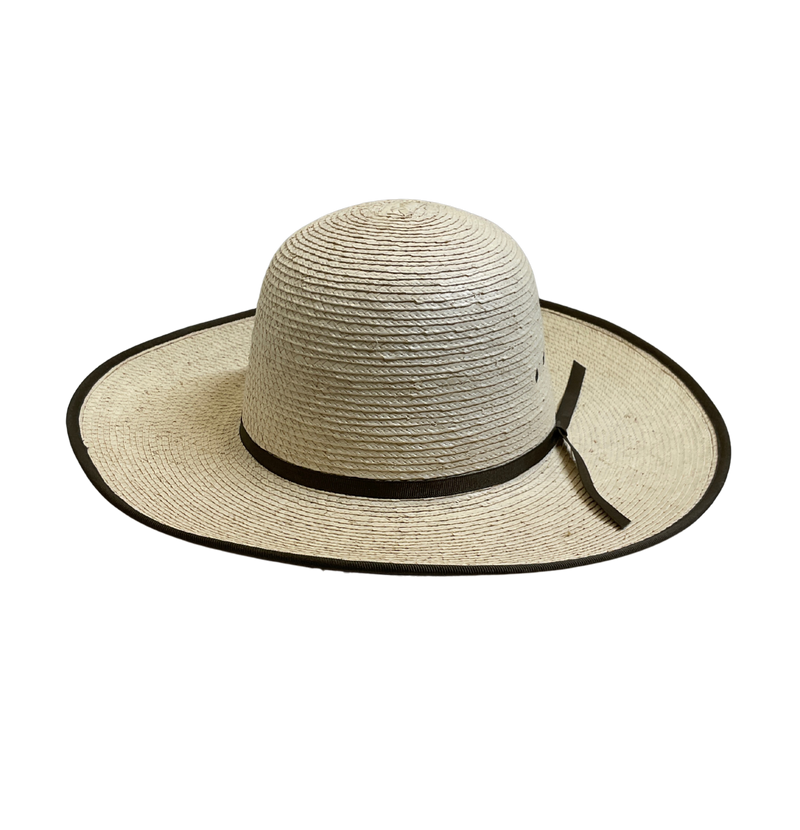 Palm Leaf Hat Bound Edge 7 3/8