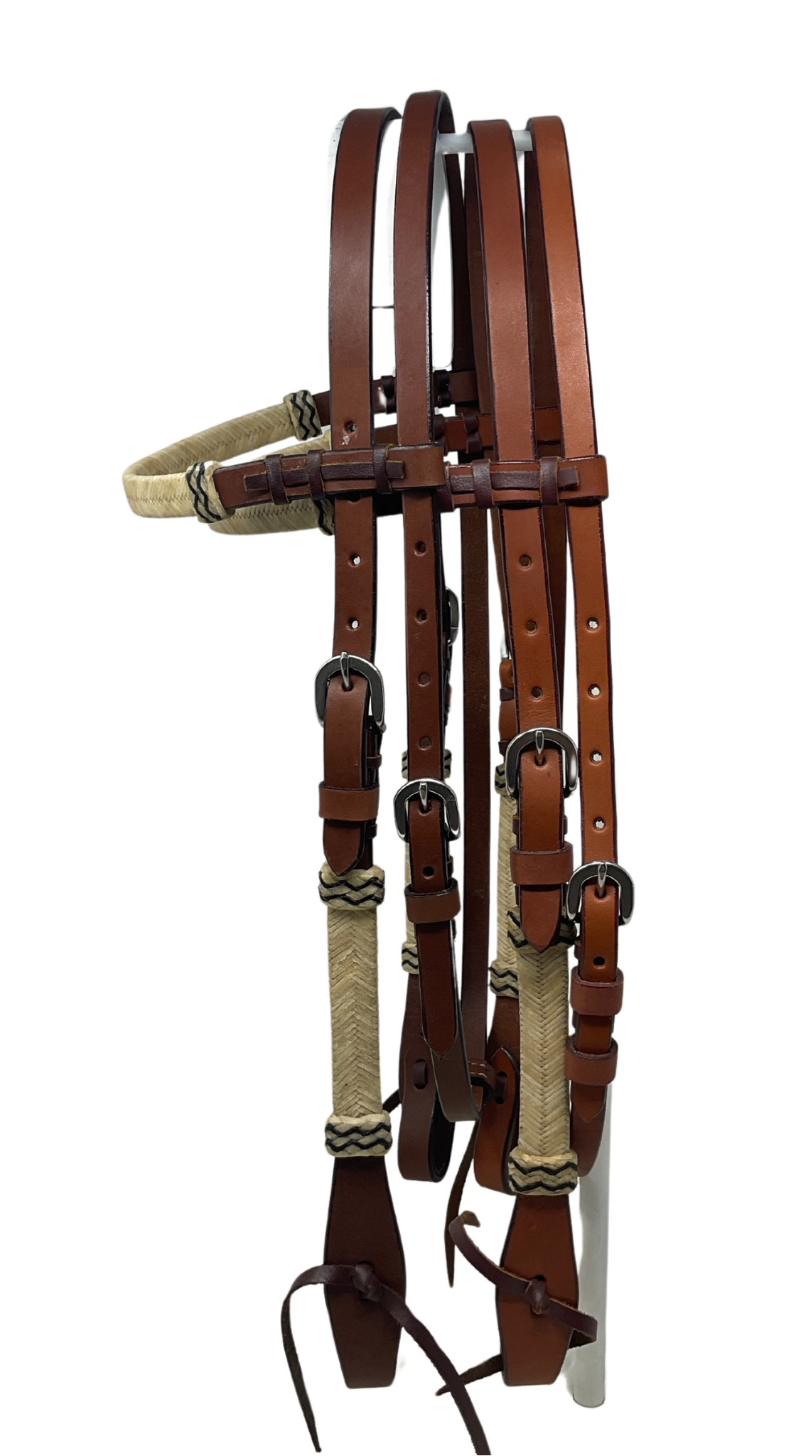 Leather with Rawhide Browband