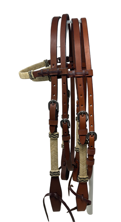 Leather with Rawhide Browband