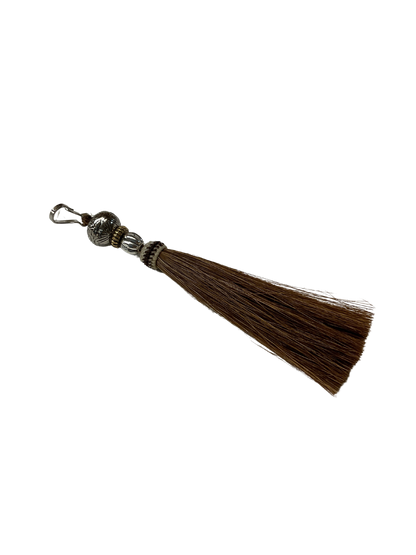 Horse Hair Tassel w/Beads Zipper Pull