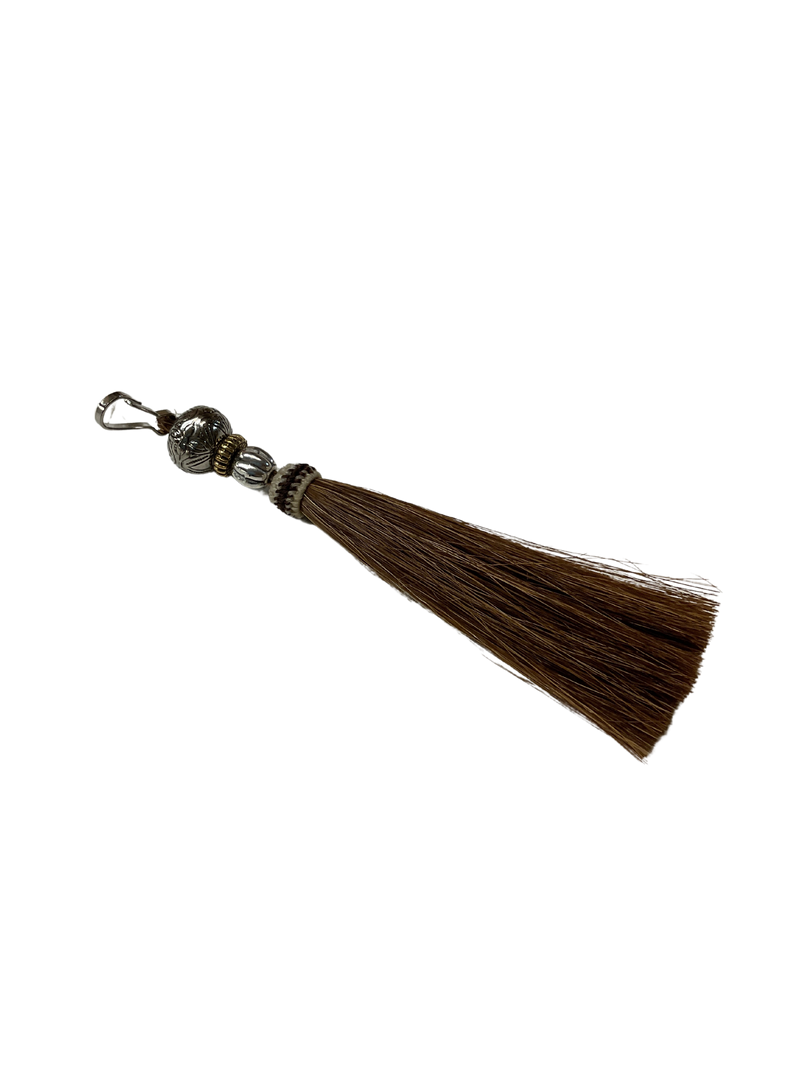 Horse Hair Tassel w/Beads Zipper Pull