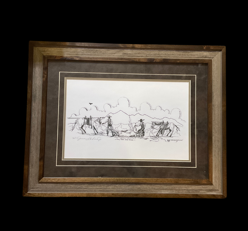 James Shoshone "They Rode Good Horses" Signed Print