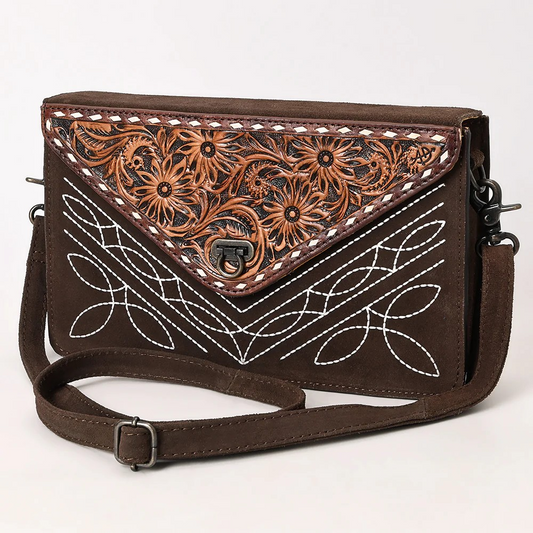 Crossbody Genuine Western Boot Stitch Purse