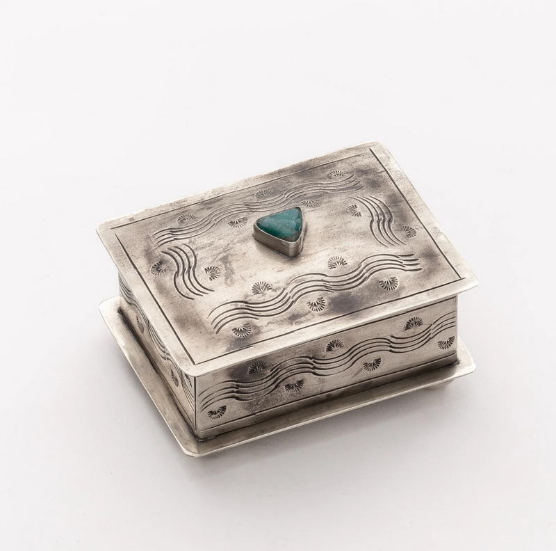 Small Rectangle Box w/Turquoise