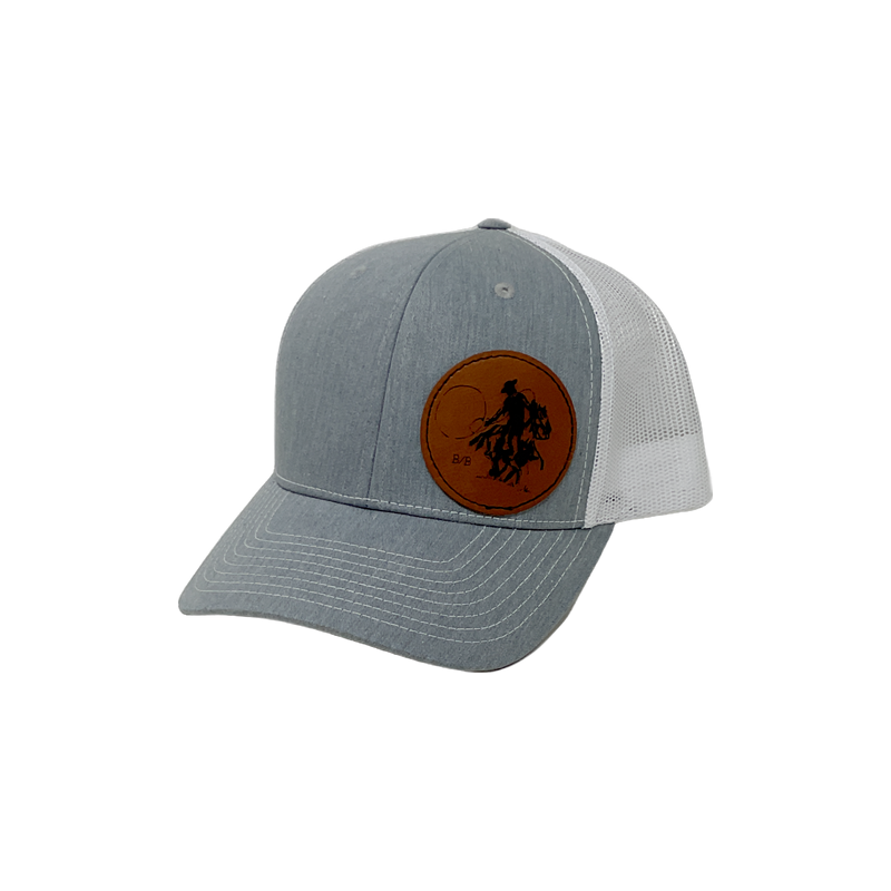 Leather Patch Buckaroo Cap
