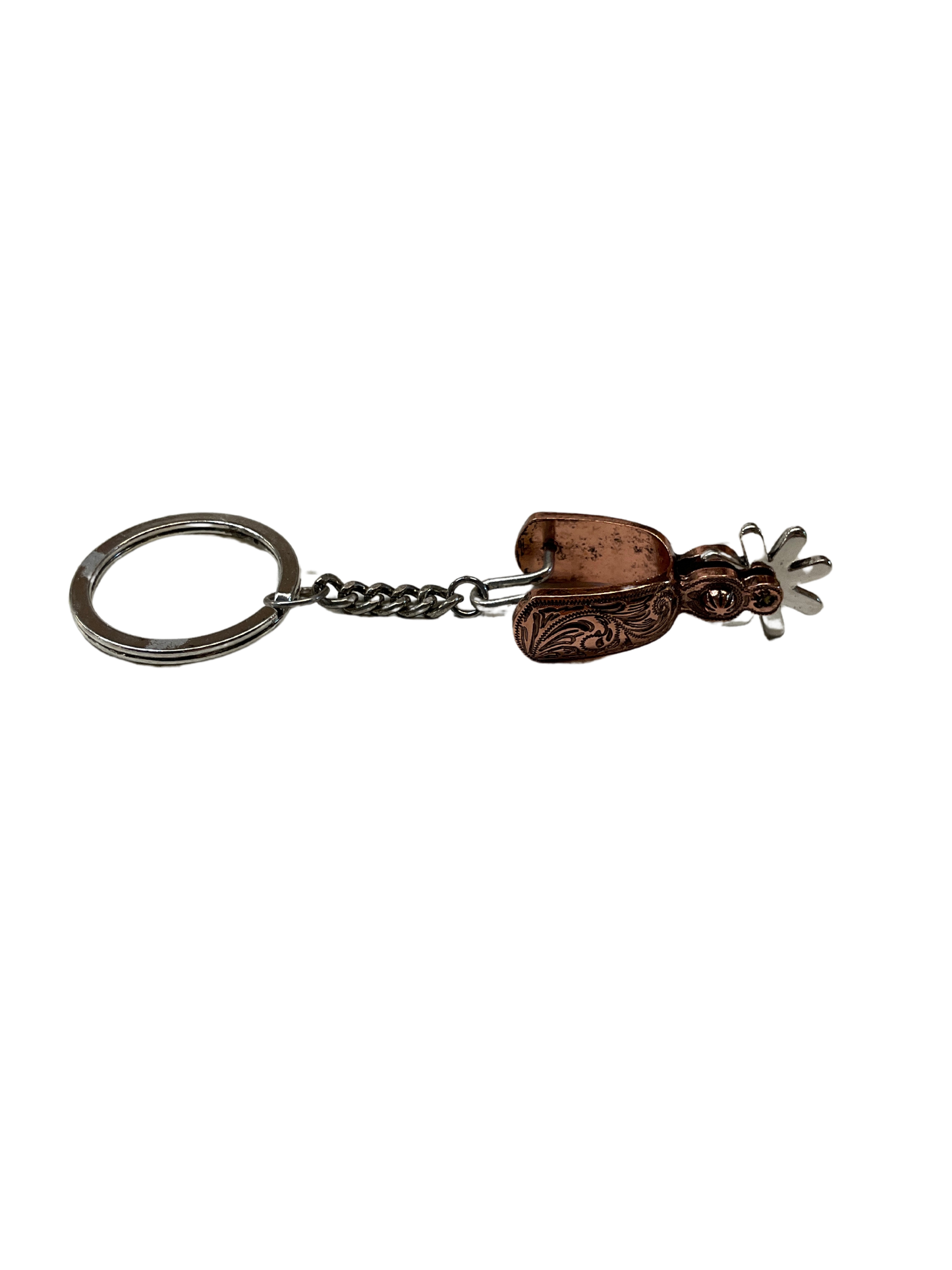 Copper/Silver Spur Keychain