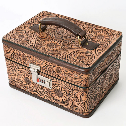 Tooled Jewelry Case w/Lock