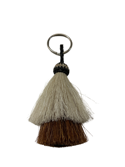 Single Tassel Double Tier Horsehair Keychain