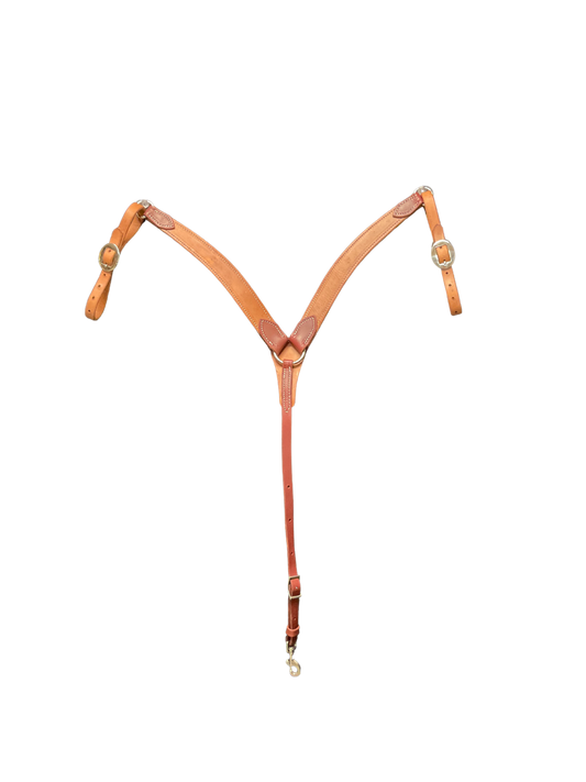 Harness Leather Contoured Breast Collar w/Latigo