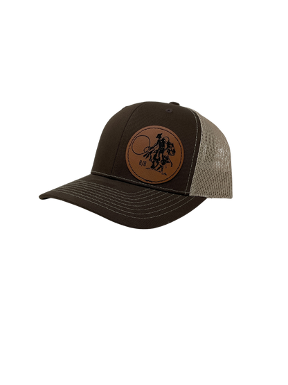 Leather Patch Buckaroo Cap