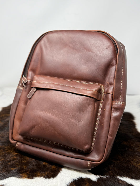 Rugged Earth Leather Backpack