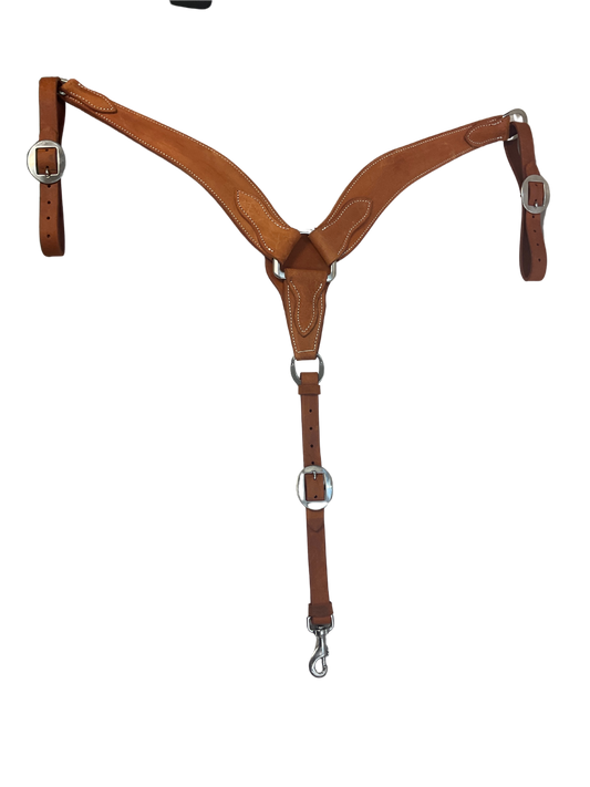 Doubled & Stitched Heavy Contoured Rough Out Breast Collar
