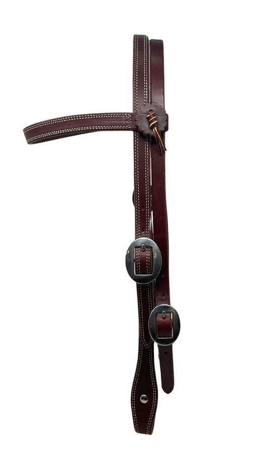 3/4" Double Buckle Latigo Browband