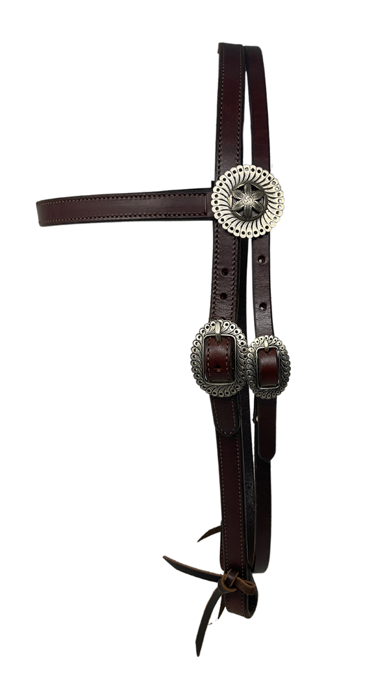 3/4" Dark Browband w/JWP Hardware