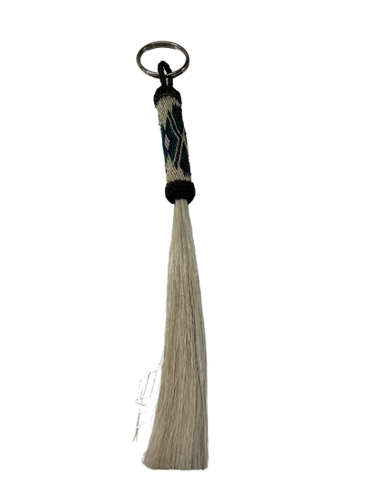 Hitched Horsehair Tube w/Tassel Keychain