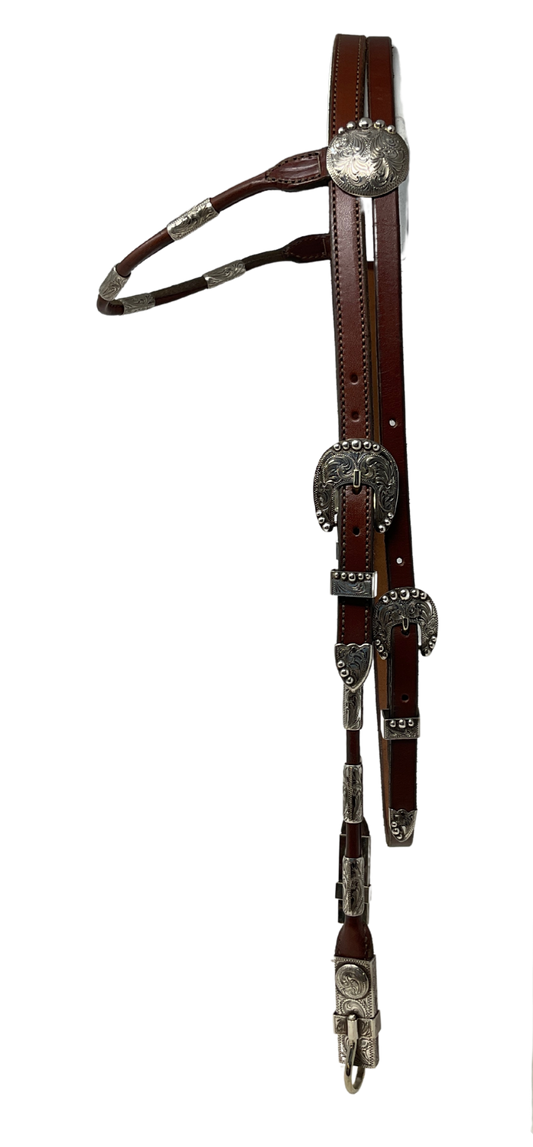 Browband Manzanillo Buckles, Conchos and Ferrules w/bit hangers
