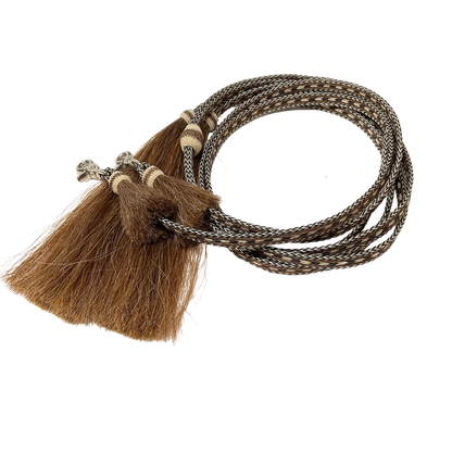 Braided Horsehair Headstall w/Split Reins