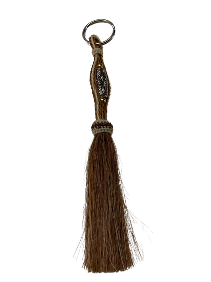 Horsehair Tassel w/Bead Center Keychain