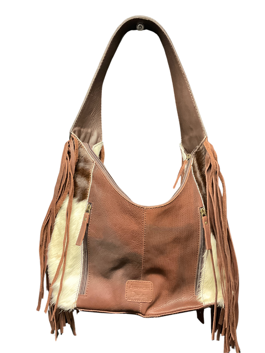 Hair On Cowhide & Leather Hobo Purse