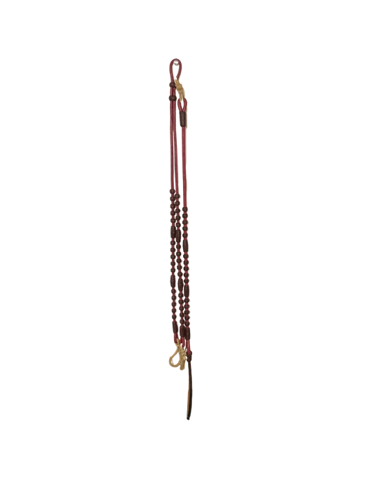 12 Plait Leather Oklahoma Cherry Romal Reins