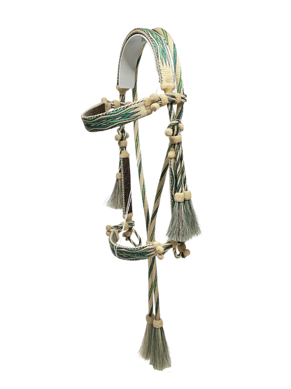 Hitched Horsehair Headstall w/Rein & Romal