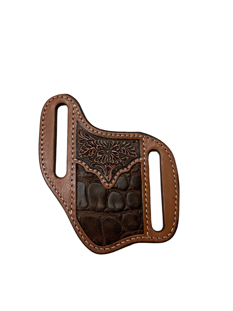 Pocket Knife Sheath Crocodile Print