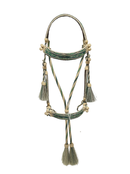 Hitched Horsehair Headstall w/Rein & Romal