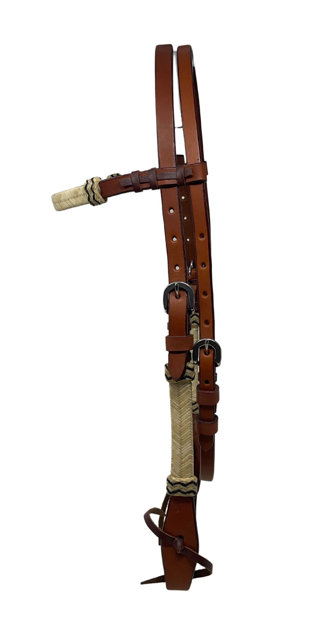 Leather with Rawhide Browband