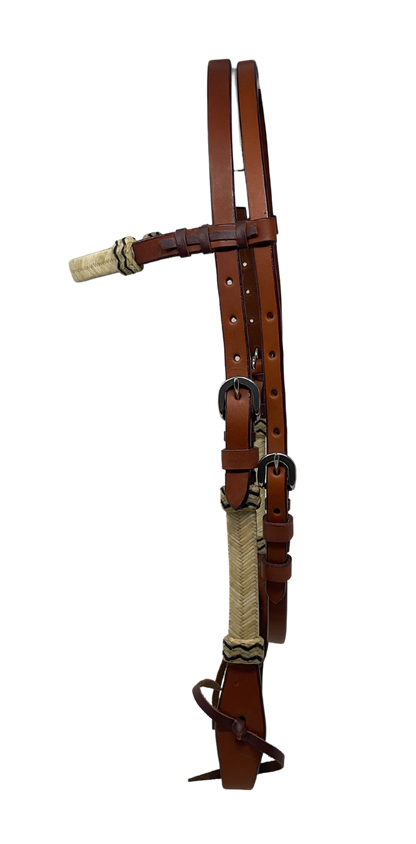 Leather with Rawhide Browband