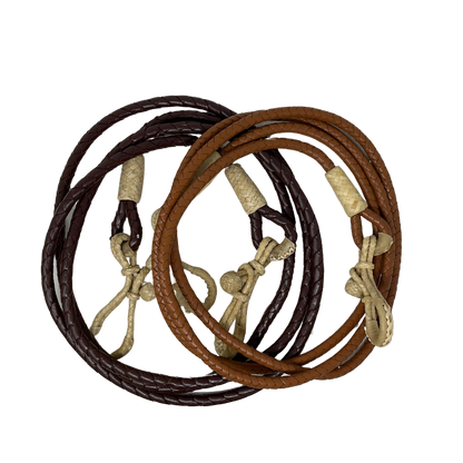 4 Plait Braided Leather Roping Reins