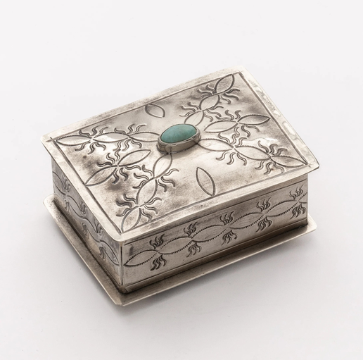 Small Rectangle Box w/Turquoise