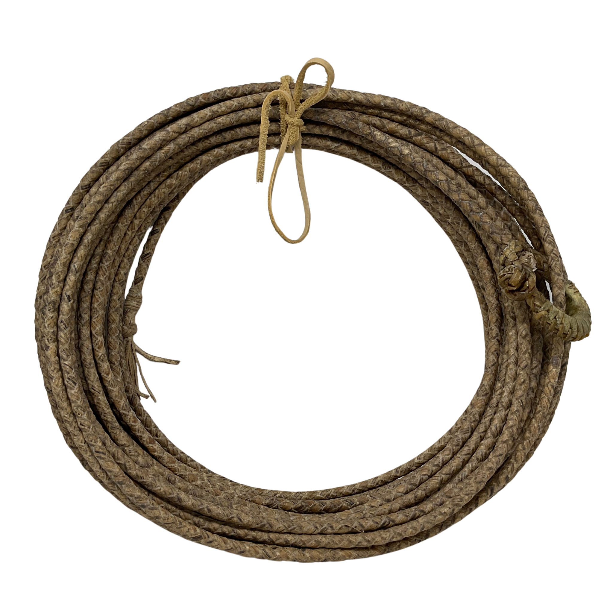 Leather Riata Rope Rawhide Riata - 3/8” 4 strand 88’ – Heritage Horseman Supply