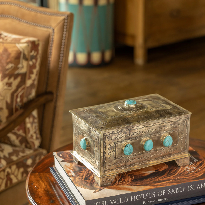 9 Stone Box w/Turquoise